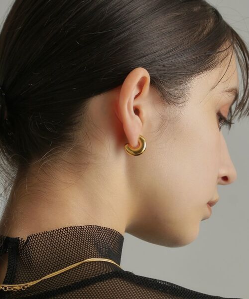 COCOSHNIK ONKITSCH / ココシュニックオンキッチュ ピアス・イヤリング | シルバー ホロウフープピアス ラウンドM GP | 詳細13