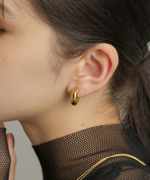 COCOSHNIK ONKITSCH / ココシュニックオンキッチュ ピアス・イヤリング | シルバー ホロウフープピアス ラウンドM GP | 詳細14