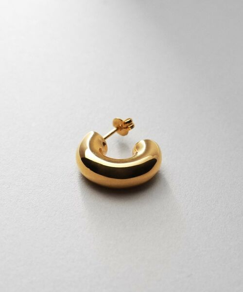 COCOSHNIK ONKITSCH / ココシュニックオンキッチュ ピアス・イヤリング | シルバー ホロウフープピアス ラウンドM GP | 詳細2