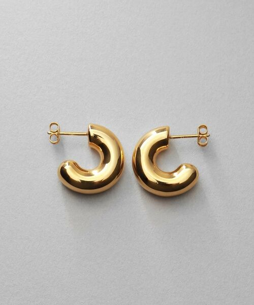 COCOSHNIK ONKITSCH / ココシュニックオンキッチュ ピアス・イヤリング | シルバー ホロウフープピアス ラウンドM GP | 詳細3