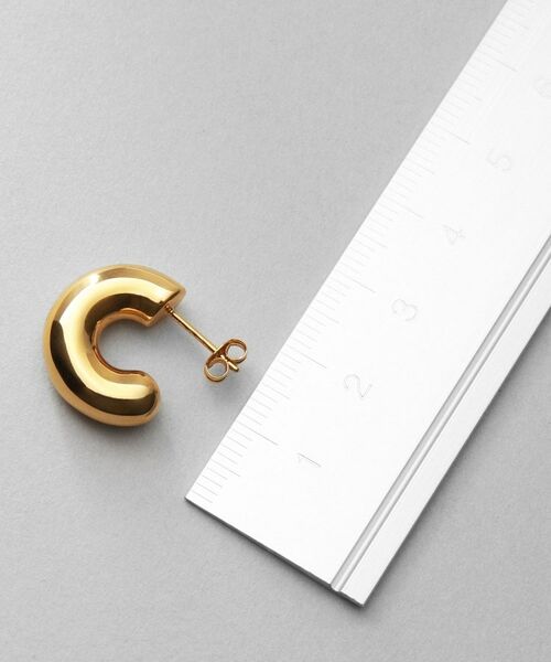 COCOSHNIK ONKITSCH / ココシュニックオンキッチュ ピアス・イヤリング | シルバー ホロウフープピアス ラウンドM GP | 詳細4