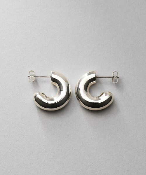 COCOSHNIK ONKITSCH / ココシュニックオンキッチュ ピアス・イヤリング | シルバー ホロウフープピアス ラウンドM | 詳細3