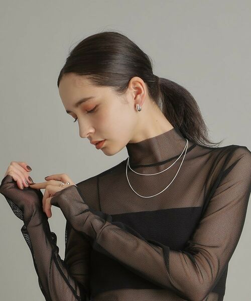 COCOSHNIK ONKITSCH / ココシュニックオンキッチュ ピアス・イヤリング | シルバー ホロウフープピアス ラウンドM | 詳細7