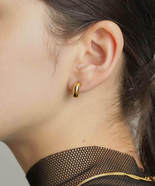 COCOSHNIK ONKITSCH / ココシュニックオンキッチュ ピアス・イヤリング | シルバー ホロウフープピアス ラウンドS GP | 詳細11