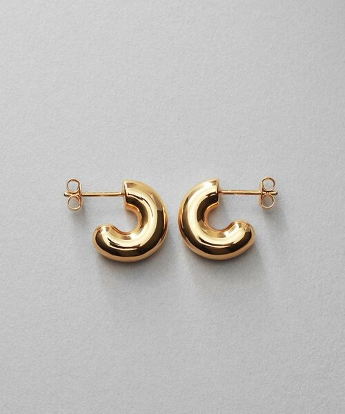 COCOSHNIK ONKITSCH / ココシュニックオンキッチュ ピアス・イヤリング | シルバー ホロウフープピアス ラウンドS GP | 詳細3