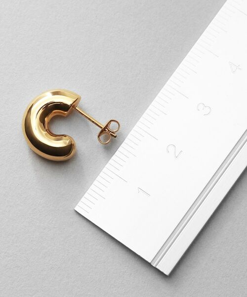 COCOSHNIK ONKITSCH / ココシュニックオンキッチュ ピアス・イヤリング | シルバー ホロウフープピアス ラウンドS GP | 詳細4