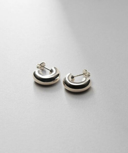 COCOSHNIK ONKITSCH / ココシュニックオンキッチュ ピアス・イヤリング | シルバー ホロウフープピアス ラウンドS | 詳細1