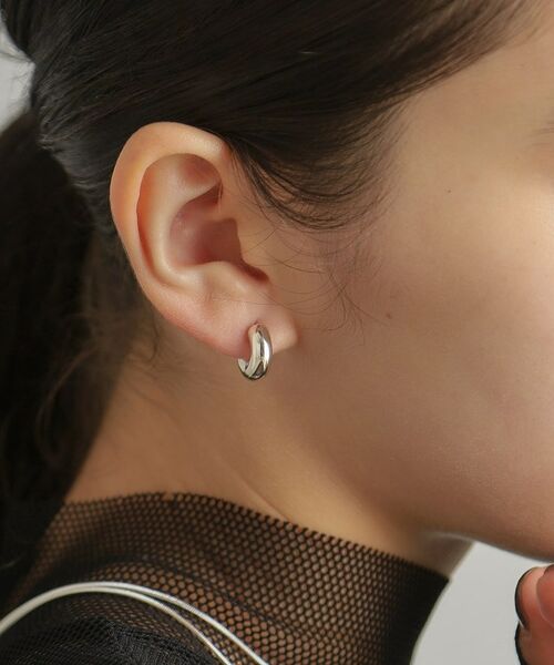 COCOSHNIK ONKITSCH / ココシュニックオンキッチュ ピアス・イヤリング | シルバー ホロウフープピアス ラウンドS | 詳細11