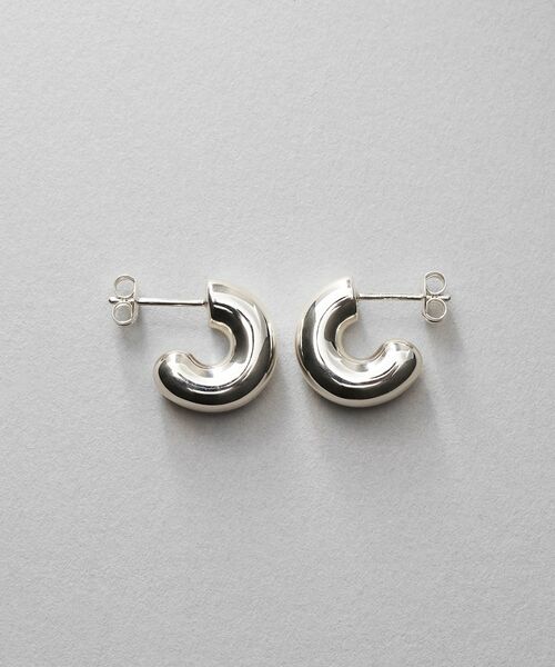 COCOSHNIK ONKITSCH / ココシュニックオンキッチュ ピアス・イヤリング | シルバー ホロウフープピアス ラウンドS | 詳細3