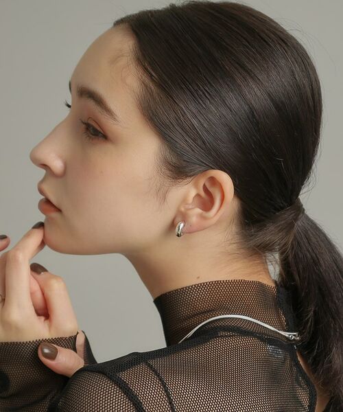 COCOSHNIK ONKITSCH / ココシュニックオンキッチュ ピアス・イヤリング | シルバー ホロウフープピアス ラウンドS | 詳細8