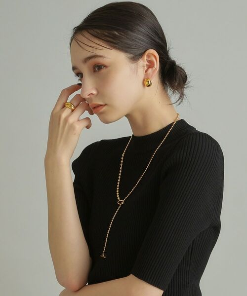 COCOSHNIK ONKITSCH / ココシュニックオンキッチュ ピアス・イヤリング | シルバー ホロウフープピアス ペアシェイプM GP | 詳細13