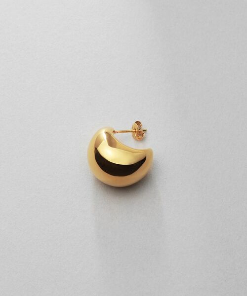 COCOSHNIK ONKITSCH / ココシュニックオンキッチュ ピアス・イヤリング | シルバー ホロウフープピアス ペアシェイプM GP | 詳細2