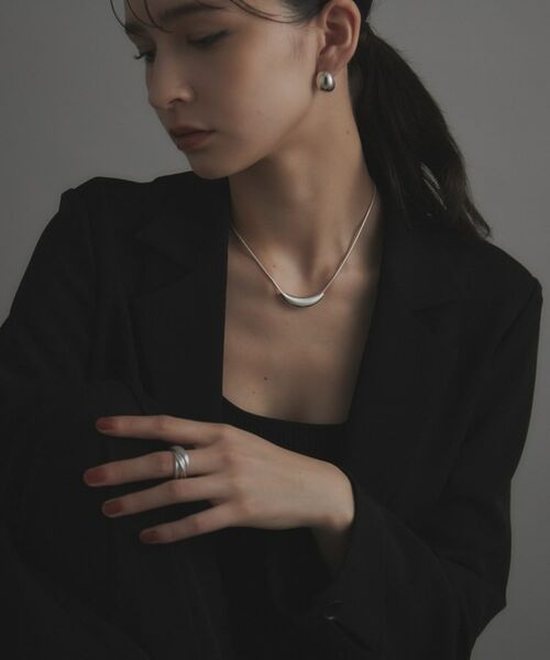 COCOSHNIK ONKITSCH / ココシュニックオンキッチュ ピアス・イヤリング | シルバー ホロウフープピアス ペアシェイプM | 詳細11