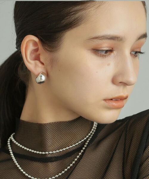 COCOSHNIK ONKITSCH / ココシュニックオンキッチュ ピアス・イヤリング | シルバー ホロウフープピアス ペアシェイプM | 詳細15