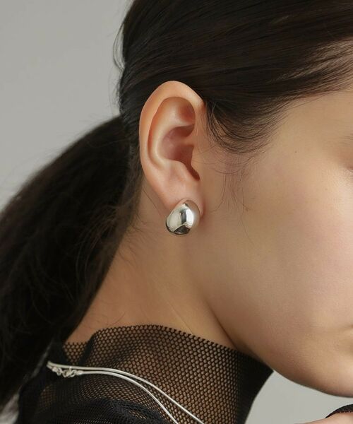 COCOSHNIK ONKITSCH / ココシュニックオンキッチュ ピアス・イヤリング | シルバー ホロウフープピアス ペアシェイプM | 詳細20