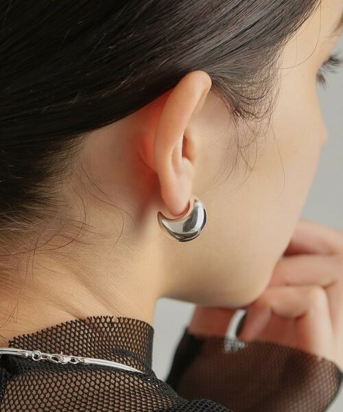 COCOSHNIK ONKITSCH / ココシュニックオンキッチュ ピアス・イヤリング | シルバー ホロウフープピアス ペアシェイプM | 詳細22