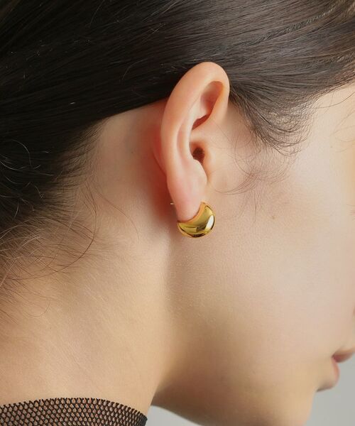 COCOSHNIK ONKITSCH / ココシュニックオンキッチュ ピアス・イヤリング | シルバー ホロウフープピアス ペアシェイプS GP | 詳細21