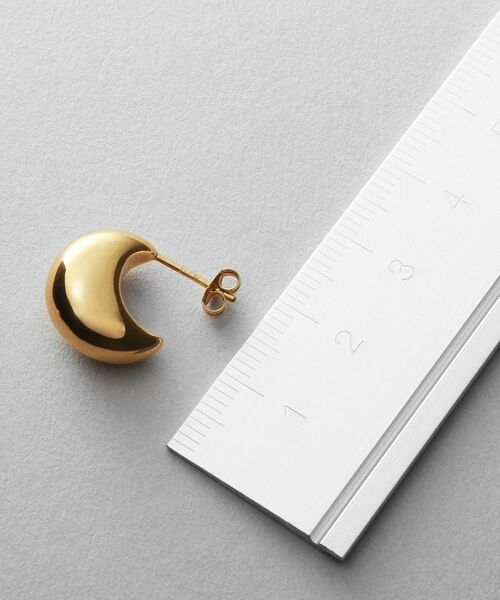 COCOSHNIK ONKITSCH / ココシュニックオンキッチュ ピアス・イヤリング | シルバー ホロウフープピアス ペアシェイプS GP | 詳細4