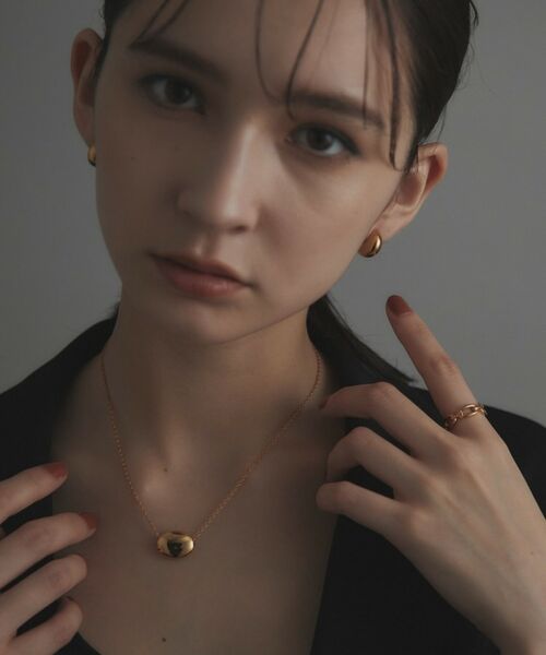 COCOSHNIK ONKITSCH / ココシュニックオンキッチュ ピアス・イヤリング | シルバー ホロウフープピアス ペアシェイプS GP | 詳細8