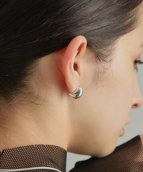 COCOSHNIK ONKITSCH / ココシュニックオンキッチュ ピアス・イヤリング | シルバー ホロウフープピアス ペアシェイプS | 詳細10