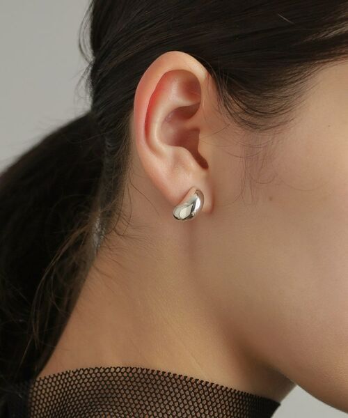 COCOSHNIK ONKITSCH / ココシュニックオンキッチュ ピアス・イヤリング | シルバー ホロウフープピアス ペアシェイプS | 詳細11