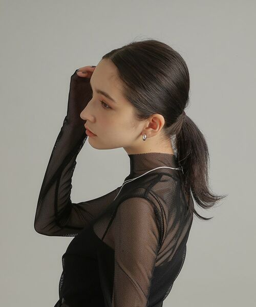 COCOSHNIK ONKITSCH / ココシュニックオンキッチュ ピアス・イヤリング | シルバー ホロウフープピアス ペアシェイプS | 詳細7