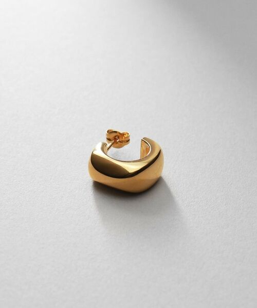 COCOSHNIK ONKITSCH / ココシュニックオンキッチュ ピアス・イヤリング | シルバー スモールフープ スロープカットピアス GP | 詳細2