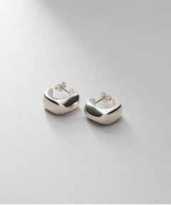 COCOSHNIK ONKITSCH / ココシュニックオンキッチュ ピアス・イヤリング | シルバー スモールフープ スロープカットピアス