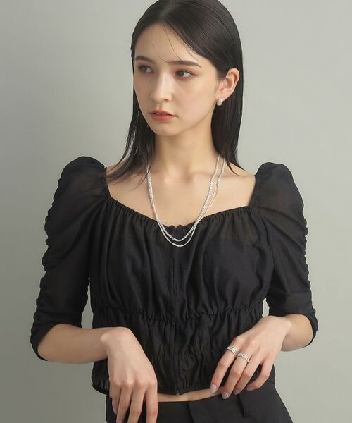 COCOSHNIK ONKITSCH / ココシュニックオンキッチュ ピアス・イヤリング | シルバー スモールフープ スロープカットピアス | 詳細9