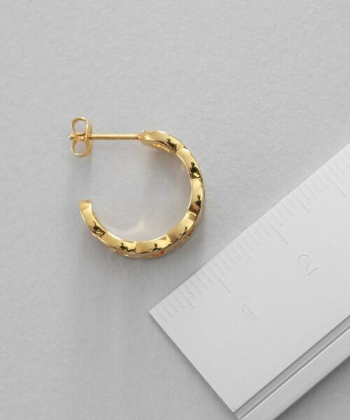 COCOSHNIK ONKITSCH / ココシュニックオンキッチュ ピアス・イヤリング | シルバー フラットカーブチェーンモチーフピアス GP | 詳細4