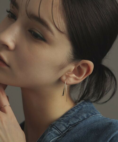 COCOSHNIK ONKITSCH / ココシュニックオンキッチュ ピアス・イヤリング | K10プレートフック マーキスピアス | 詳細6