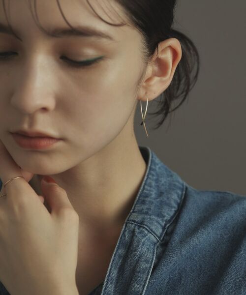 COCOSHNIK ONKITSCH / ココシュニックオンキッチュ ピアス・イヤリング | K10プレートフック マーキスピアス | 詳細7