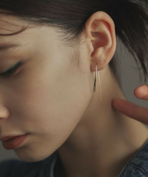 COCOSHNIK ONKITSCH / ココシュニックオンキッチュ ピアス・イヤリング | K10プレートフック マーキスピアス | 詳細9