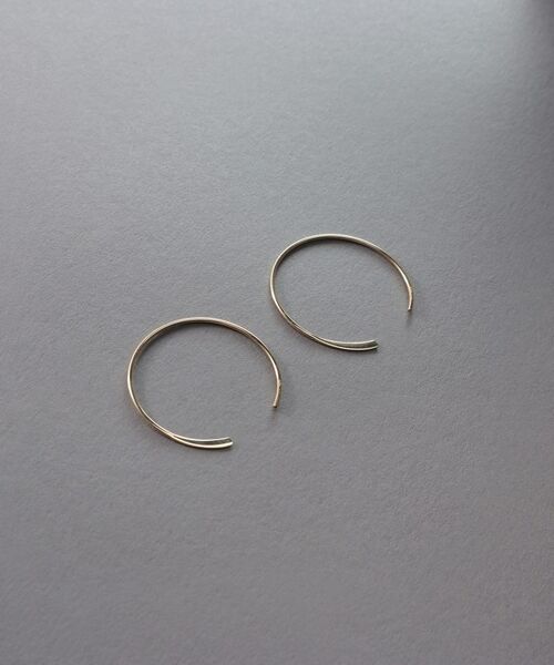 COCOSHNIK ONKITSCH / ココシュニックオンキッチュ ピアス・イヤリング | K10プレートフック サークルピアス | 詳細1