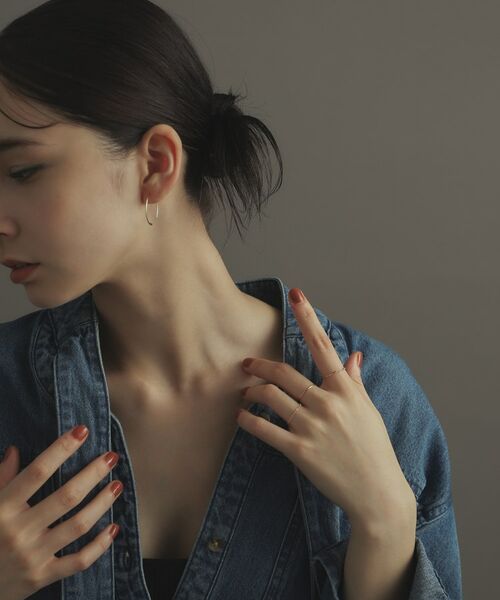 COCOSHNIK ONKITSCH / ココシュニックオンキッチュ ピアス・イヤリング | K10プレートフック サークルピアス | 詳細5