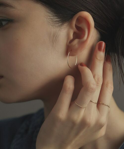 COCOSHNIK ONKITSCH / ココシュニックオンキッチュ ピアス・イヤリング | K10プレートフック サークルピアス | 詳細6