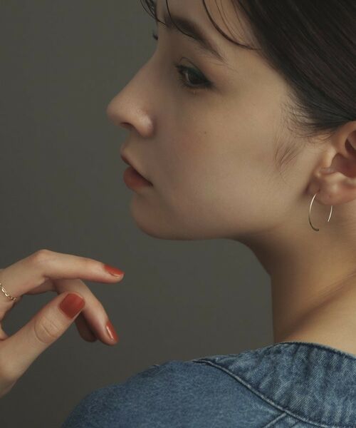 COCOSHNIK ONKITSCH / ココシュニックオンキッチュ ピアス・イヤリング | K10プレートフック サークルピアス | 詳細7