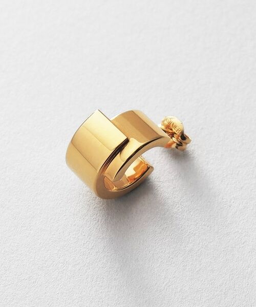 COCOSHNIK ONKITSCH / ココシュニックオンキッチュ ピアス・イヤリング | シルバー スモールフープ スライドプレートピアス GP | 詳細3