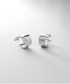 COCOSHNIK ONKITSCH / ココシュニックオンキッチュ ピアス・イヤリング | シルバー スモールフープ スライドプレートピアス