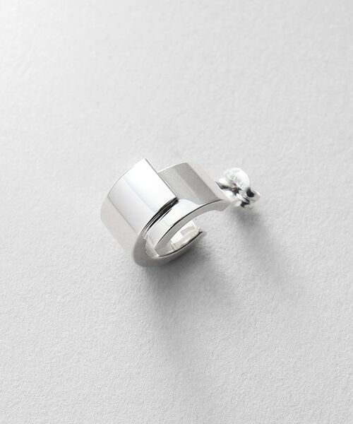 COCOSHNIK ONKITSCH / ココシュニックオンキッチュ ピアス・イヤリング | シルバー スモールフープ スライドプレートピアス | 詳細3