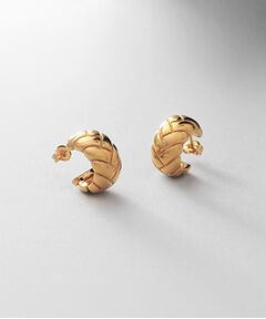 COCOSHNIK ONKITSCH / ココシュニックオンキッチュ ピアス・イヤリング | シルバー ブリックモチーフ フープピアス GP