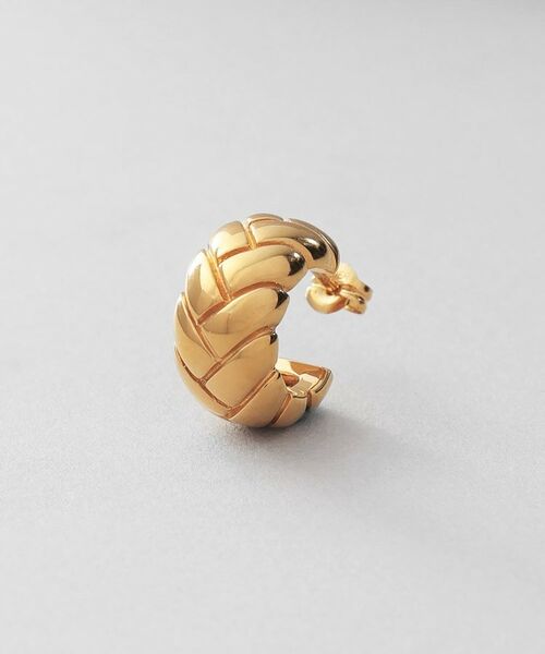 COCOSHNIK ONKITSCH / ココシュニックオンキッチュ ピアス・イヤリング | シルバー ブリックモチーフ フープピアス GP | 詳細2