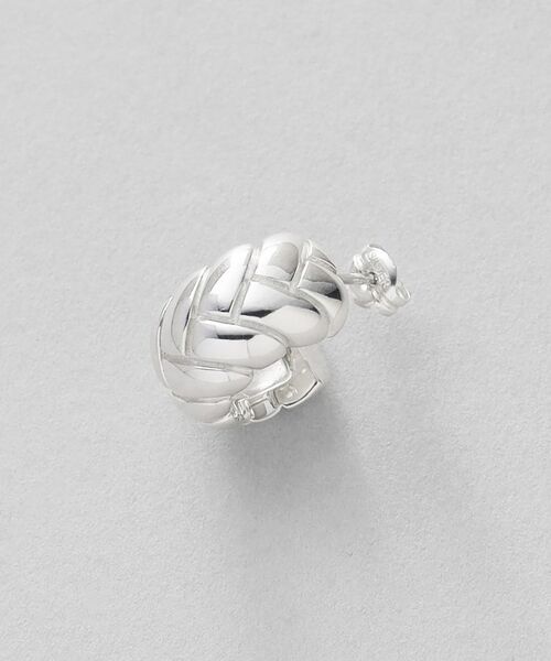 COCOSHNIK ONKITSCH / ココシュニックオンキッチュ ピアス・イヤリング | シルバー ブリックモチーフ フープピアス | 詳細3