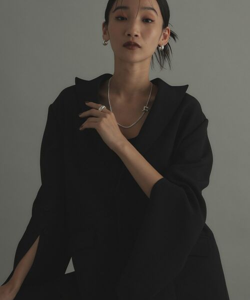 COCOSHNIK ONKITSCH / ココシュニックオンキッチュ ピアス・イヤリング | シルバー ブリックモチーフ フープピアス | 詳細7