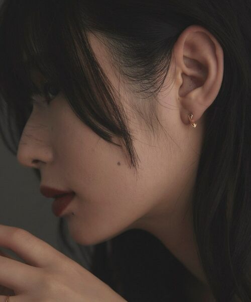 COCOSHNIK ONKITSCH / ココシュニックオンキッチュ ピアス・イヤリング | K10ツイストプレートピアス | 詳細7