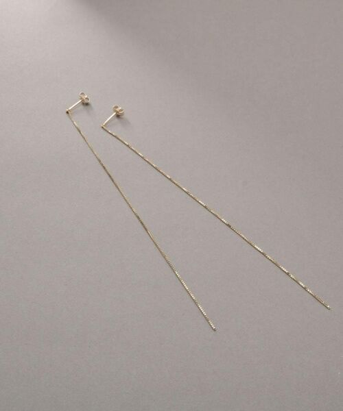 COCOSHNIK ONKITSCH / ココシュニックオンキッチュ ピアス・イヤリング | K10チェーンピアス ベネチアン（イエローゴールド(100)）