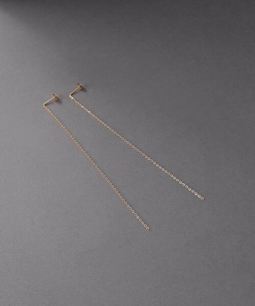 COCOSHNIK ONKITSCH / ココシュニックオンキッチュ ピアス・イヤリング | K10チェーンピアス フラッシュケーブル | 詳細1