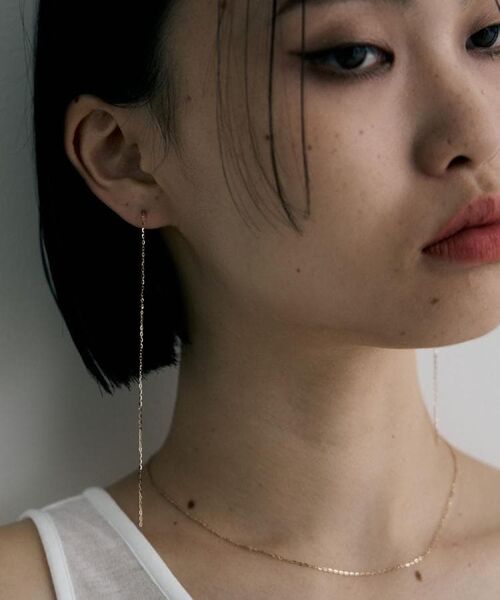 COCOSHNIK ONKITSCH / ココシュニックオンキッチュ ピアス・イヤリング | K10チェーンピアス フラッシュケーブル | 詳細8