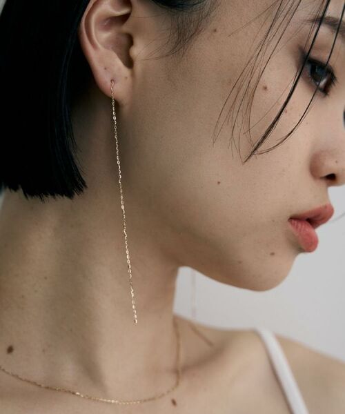 COCOSHNIK ONKITSCH / ココシュニックオンキッチュ ピアス・イヤリング | K10チェーンピアス フラッシュケーブル | 詳細9