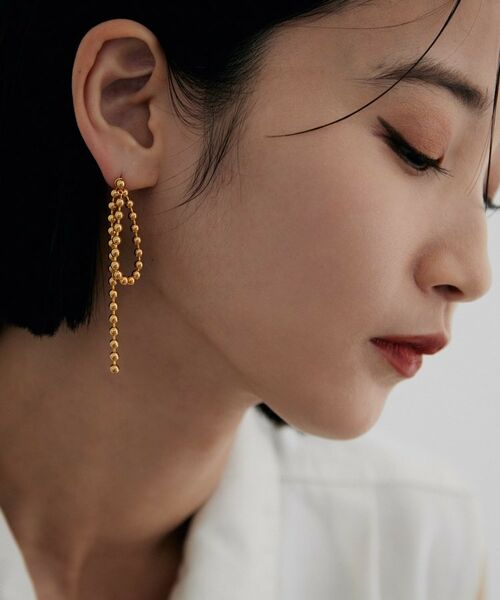 COCOSHNIK ONKITSCH / ココシュニックオンキッチュ ピアス・イヤリング | シルバー チェーンピアス ボールループ GP | 詳細13